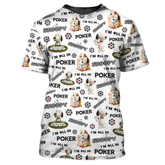 Maxcorners Snoopy Poker Shirt - Funny “I’m All In†Dog Poker Shirt - Cartoon Gambling Tee for MenLM1009