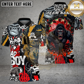 Maxcorners Gorilla Dart Graffiti Rage Style Multicolor Options Personalized Name, Team Name 3D Shirt (4 Colors)