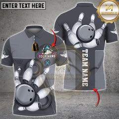 Maxcorners Bowling Modern Strike Minimal Style Personalized Name, Team Name 3D Shirt