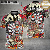 Maxcorners Darts Angry Monkey Comic Graffiti Street Style Multicolor Options Personalized Name, Team Name 3D Shirt (4 Colors)