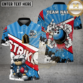 Maxcorners Bowling Strike Bear Cool Urban Style Multicolor Options Personalized Name, Team Name 3D Shirt (4 Colors)