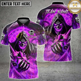 Maxcorners Grim Reaper Darts Board Fire Glow Multicolor Options Personalized Name, Team Name 3D Shirt (4 Colors)