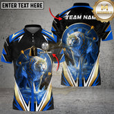 Maxcorners Darts White Tiger Blue Flame Multicolor Options Personalized Name, Team Name 3D Shirt (4 Colors)