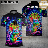 Maxcorners Neon Galaxy Mouse Darts Board Multicolor Options Personalized Name, Team Name 3D Shirt (4 Colors)