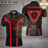 Maxcorners Cyber Dartboard Armor Neon Panels Multicolor Options Personalized Name, Team Name 3D Shirt (4 Colors)