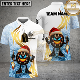 Maxcorners Funny Santa Dartboard Flame Multicolor Options Personalized Name, Team Name 3D Shirt (4 Colors)