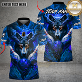 Maxcorners Bowling Purple Shadow Wolf Mystic Multi Options Personalized Name, Team Name Unisex 3D Shirt (4 Colors)