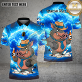 Maxcorners Bowling Storm Boar Warrior Style Multi Options Personalized Name, Team Name Unisex 3D Shirt (4 Colors)