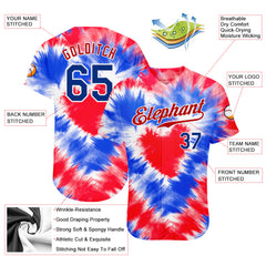 Maxcorners Custom White Red-Royal 3D American Flag Premium Baseball Jersey LM0210