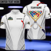 Maxcorners Billiards Sport White Personalized Name, Team Name Unisex Shirt ( Multi Color Options )