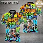 Maxcorners Golf Never Give Up Motivational Graffiti Art Multi Options Personalized Name, Team Name 3D Shirt