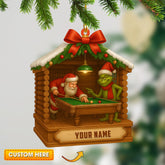 Maxcorners Billiard Santa, Home Decor, Christmas Ornament, Personalized Ornament 2D Flat LM2111