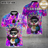 Maxcorners Bowling Shirt Graffiti Panda Street Style Multioptions Personalized Name, Team Name Unisex 3D Shirt (4 Colors)