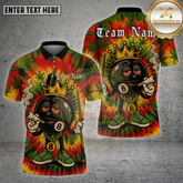 Maxcorners Billiards Shirt Cartoon 8 Ball Leaf Multioptions Personalized Name, Team Name Unisex 3D Shirt (4 Colors)