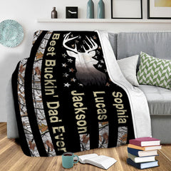 Maxcorners Personalized Hunting Dad Blanket, Best Buckin' Dad Ever Blanket, Custom Soft Sherpa Fleece Throw Blankets, Gift for Dad, Father's Day Gift
LM1711