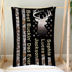 Maxcorners Personalized Hunting Dad Blanket, Best Buckin' Dad Ever Blanket, Custom Soft Sherpa Fleece Throw Blankets, Gift for Dad, Father's Day Gift
LM1711