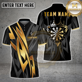 Maxcorners Dart Board Crown Gold Luxury Geometric Multicolor Options Personalized Name, Team Name 3D Shirt (4 Colors)