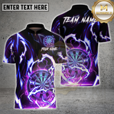 Maxcorners Darts Lightning Power Shirt Electric Dartboard Design Multicolor Options Personalized Name, Team Name 3D Shirt (4 Colors)