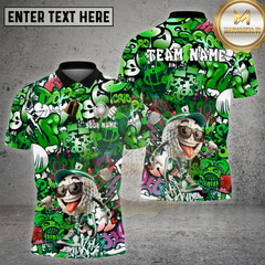 Maxcorners Golf Blue Graffiti Cool Cartoon Ball Street Art Multi Options Personalized Name, Team Name 3D Shirt