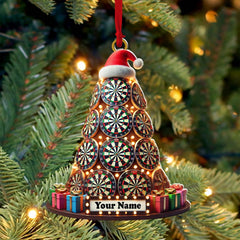 Maxcorners Custom Name Dart Ornament, Christmas Gift Decoration6 2D Flat LM2211
