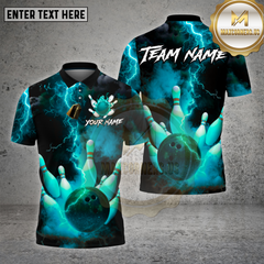 Maxcorners Bowling Lightning Strike Energy Multioptions Personalized Name, Team Name Unisex 3D Shirt