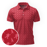 Maxcorners Bigfoot Overload - Brick Red Golf Polo Shirt