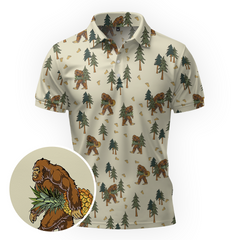Maxcorners Sasquatch Foraging Trip Golf Polo Shirt