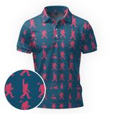 Maxcorners Pink Fairway Icons Golf Polo Shirt