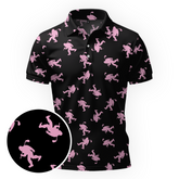 Maxcorners Pink Phantom Stride Golf Polo Shirt