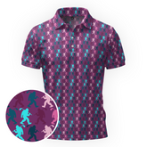 Maxcorners On Repeat - Berry Static Golf Polo Shirt