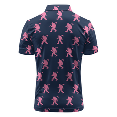 Maxcorners Pink Shadow Walk Golf Polo Shirt