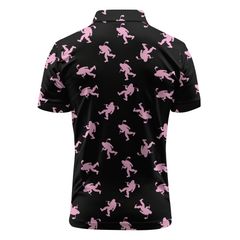 Maxcorners Pink Phantom Stride Golf Polo Shirt