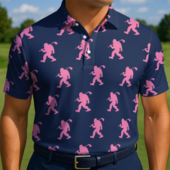 Maxcorners Pink Shadow Walk Golf Polo Shirt