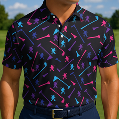 Maxcorners Neon Fairway Riot Golf Polo Shirt
