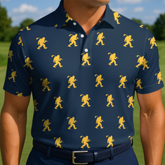 Maxcorners Golden Fairway Walker Golf Polo Shirt