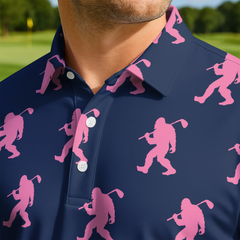 Maxcorners Pink Shadow Walk Golf Polo Shirt