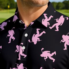 Maxcorners Pink Phantom Stride Golf Polo Shirt