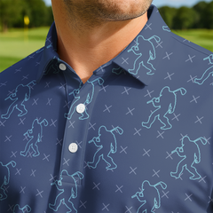 Maxcorners Stealth Walker Grid Golf Polo Shirt