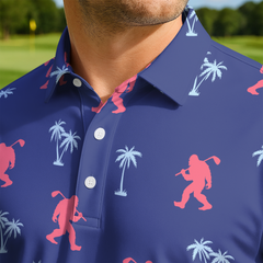 Maxcorners Midnight Island Steps Golf Polo Shirt