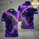 Maxcorners Billiards Shirt Galaxy Lion 8 Ball Multicolor Options Personalized Name, Team Name 3D Shirt (4 Colors)