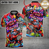Maxcorners Graffiti Bull Dart Board Street Art Funny Quote Multicolor Options Personalized Name, Team Name 3D Shirt (6 Colors)