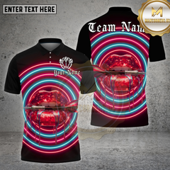Maxcorners Darts Shirt Neon Lips Ice Glow Multioptions Personalized Name, Team Name Unisex 3D Shirt (4 Colors)