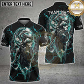 Maxcorners Viking Warrior Dart Shirt Thunder Lightning Norse Warrior Design Multicolor Options Personalized Name, Team Name 3D Shirt (4 Colors)