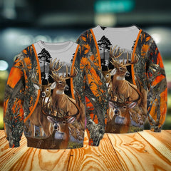 Maxcorners Three Deers Hunting All Over Printed 3D Shirts