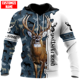 Maxcorners Deer Hunting Personalized Name 3D Over Printed Hoodie