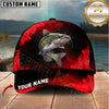 Maxcorners Bold Red Cosmic Design Customized Name Fishing Cap