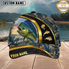 Maxcorners Fishing Gold Stripe Camo Personalized 3D Cap