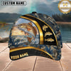 Maxcorners Fishing Gold Stripe Camo Personalized 3D Cap