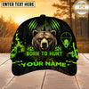 Maxcorners Hunting Green Black Born To Hunt Personalized 3D Cap