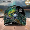 Maxcorners Fishing Lure Scale Pattern Personalized Name 3D Cap (12 Fish Species)